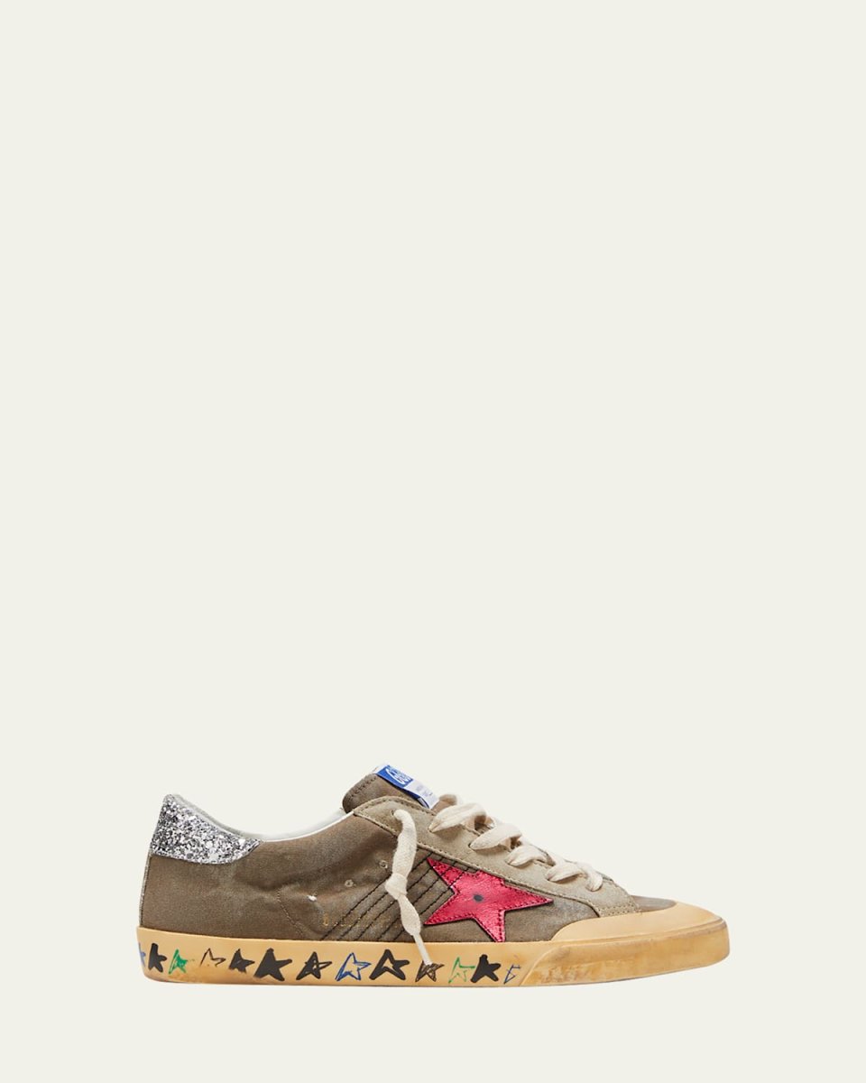 Superstar Canvas Glitter Low-Top Sneakers